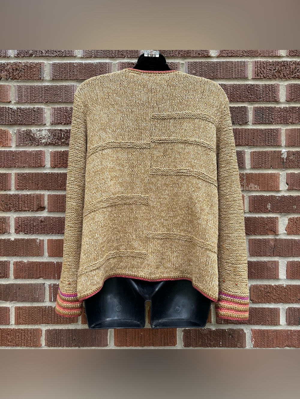 Sigrid Olsen Sport Sz M Vintage Women's Hand Knitted Cottagecore Silk Cardigan - Picture 5 of 10